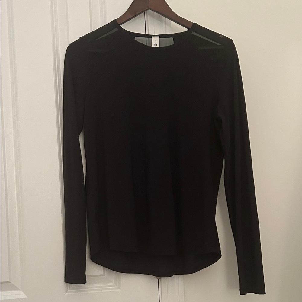 lululemon athletica Sculpt Long-Sleeve Shirt - Black - Size 8